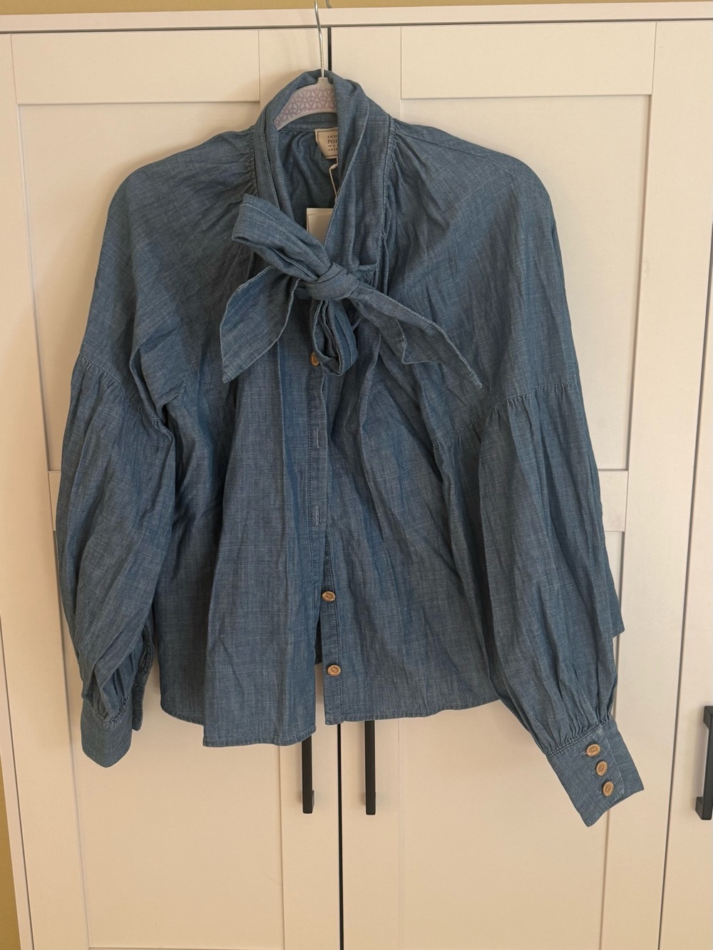 Sezane Antoinette tie neck blouse NWT 36/4 - Picture 4 of 9